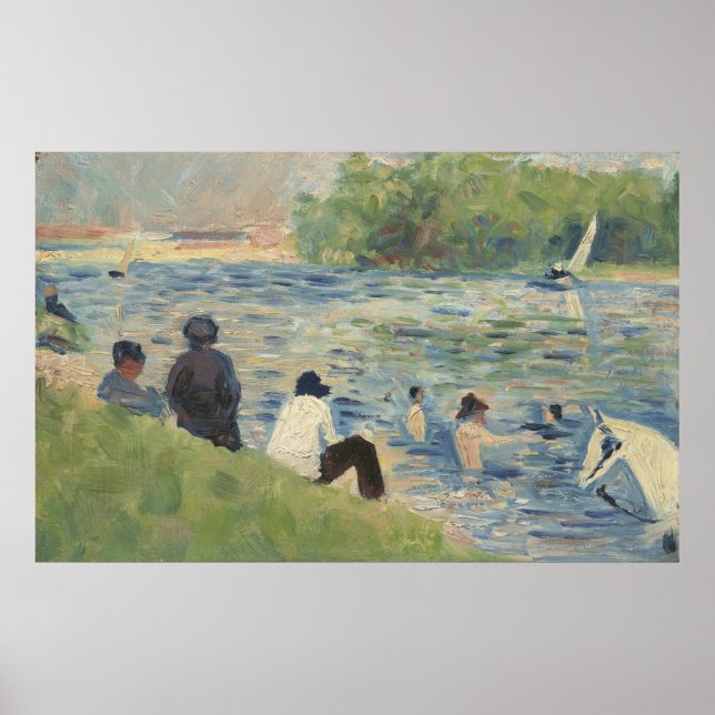 Bathers Study for Bathers at Asnières Poster (Front)
