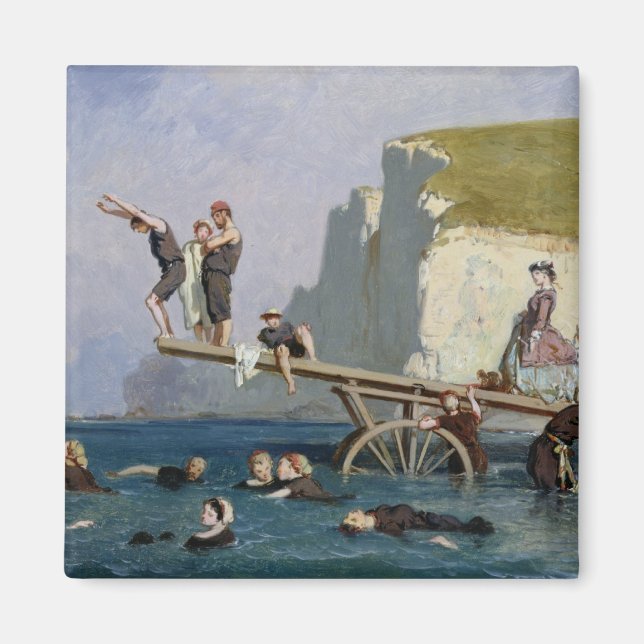 Bathing at Etretat Magnet (Front)