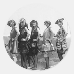 Bathing Beauties Classic Round Sticker