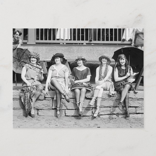 Bathing Beauty Costume Contest Vintage Glamour Postcard (Front)