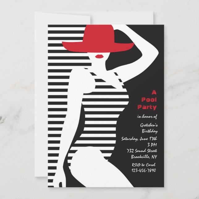 Bathing Beauty Invitation (Front)