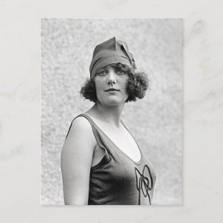 Bathing Beauty Portrait, 1922 Postcard
