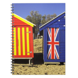 Bathing Boxes, Middle Brighton Beach, Port 2 Spiral Notebook
