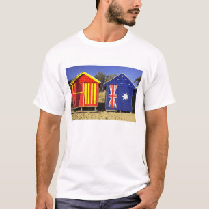 Bathing Boxes, Middle Brighton Beach, Port 2 T-Shirt