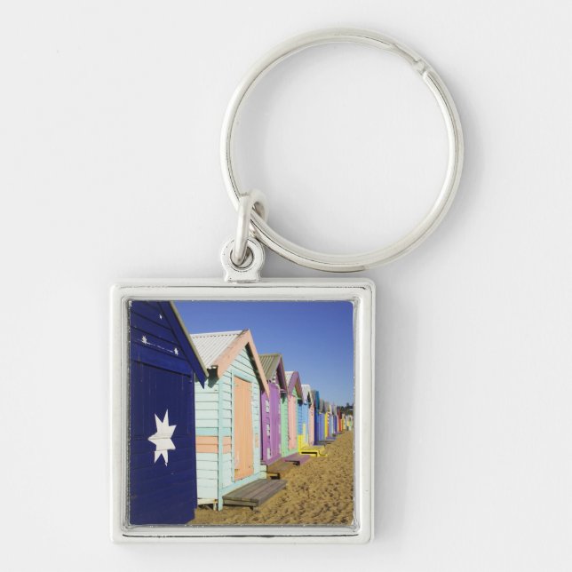 Bathing Boxes, Middle Brighton Beach, Port Key Ring (Front)