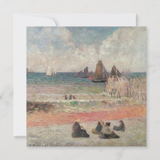 Bathing Dieppe by Paul Gauguin, Vintage Fine Art (Front)