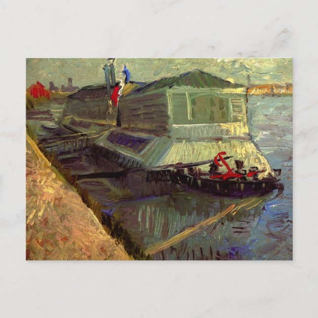 Bathing Float on Seine Asniere by Vincent van Gogh Postcard (Front)