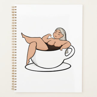 Bathing in coffee - Cute and curvy Planner