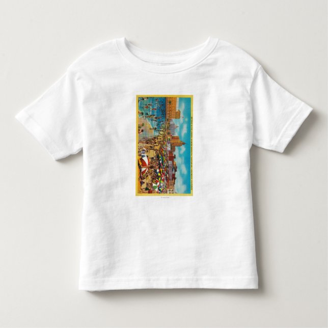 Bathing in the Lagoon, Long Beach Toddler T-Shirt (Front)