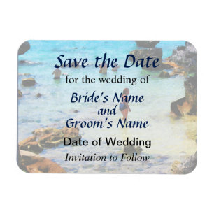 Bathing in the Ocean St. George Save the Date Magnet