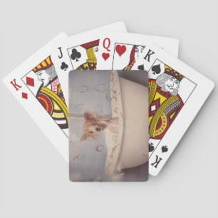 BATHING PUPPY PLAYING CARDS
