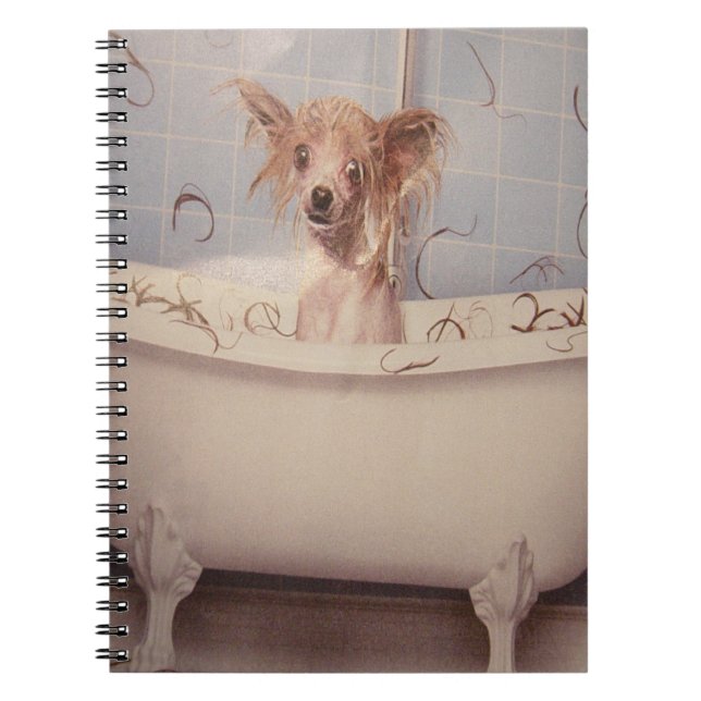 BATHING PUPPY SPIRAL NOTEBOOK (Front)