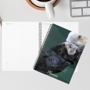 Bathing Sea Otters Photo Calendar   Planner