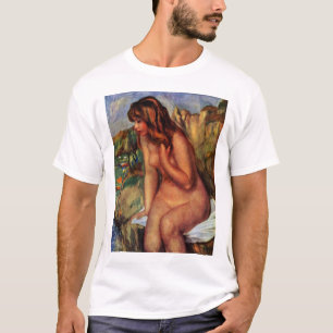 Bathing Seated On A Rock By Pierre-Auguste Renoir T-Shirt