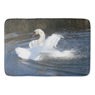 Bathing Swan Bath Mat