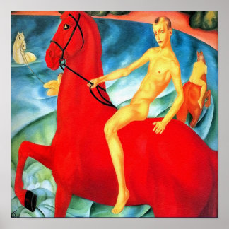"Bathing the Red Horse" Poster