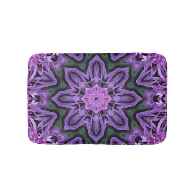 Bathmat, Abstract Kaleidoscope Image Bath Mat (Front)