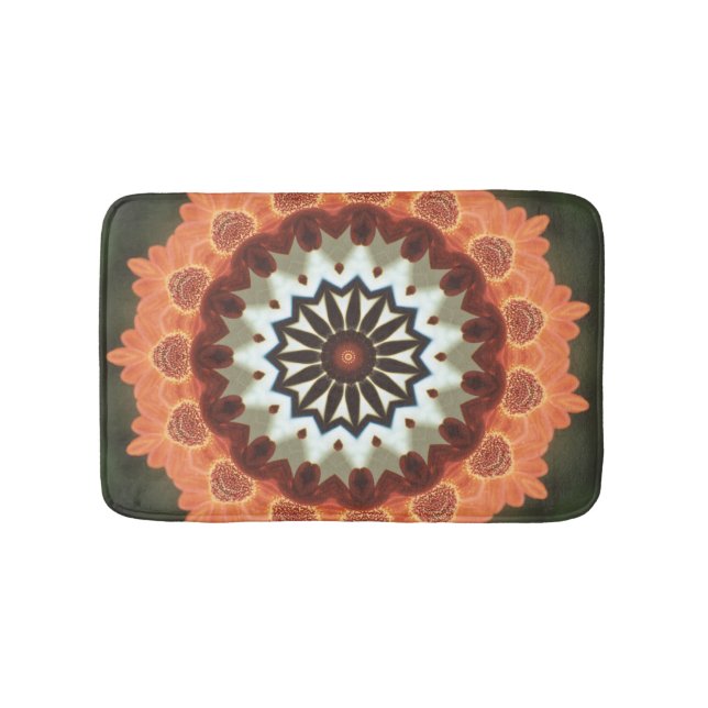 Bathmat, Abstract Kaleidoscope Image Bath Mat (Front)