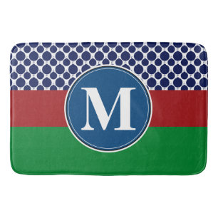 Bathmat, Custom Monogram Template Bath Mat