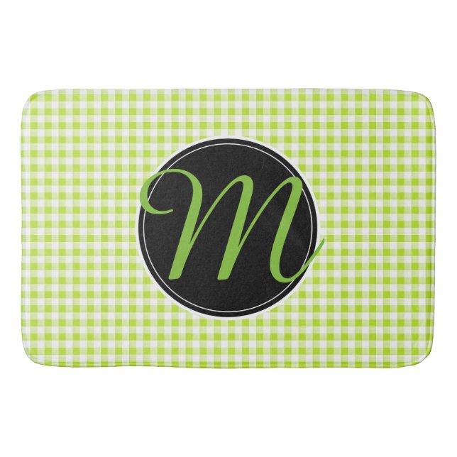 Bathmat, Custom Monogram Template Bath Mat (Front)