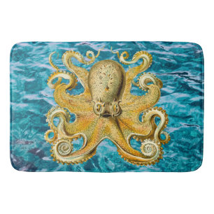 Bathmat Retro  Gold Octopus water