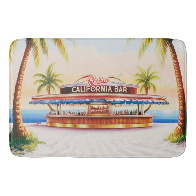 Bathroom beach theme  bath mat (Front)