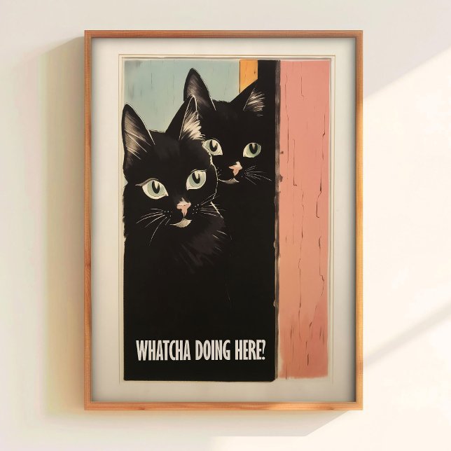 Bathroom Cat Print For Toilet Wall Art Funny Black (Creator Uploaded)