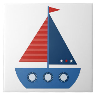 Bathroom Ceramic Tile - Sailing Boat