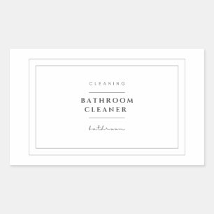 Bathroom Cleaner Label Stickers