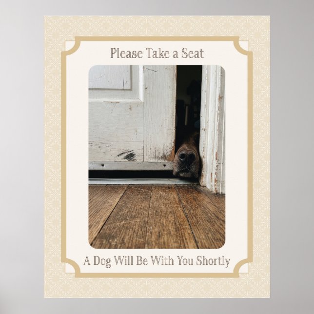 Bathroom Dog: Funny Poster for Dog Lovers (Front)