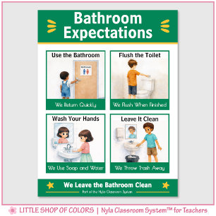 Bathroom Expectations Classroom Anchor Chart