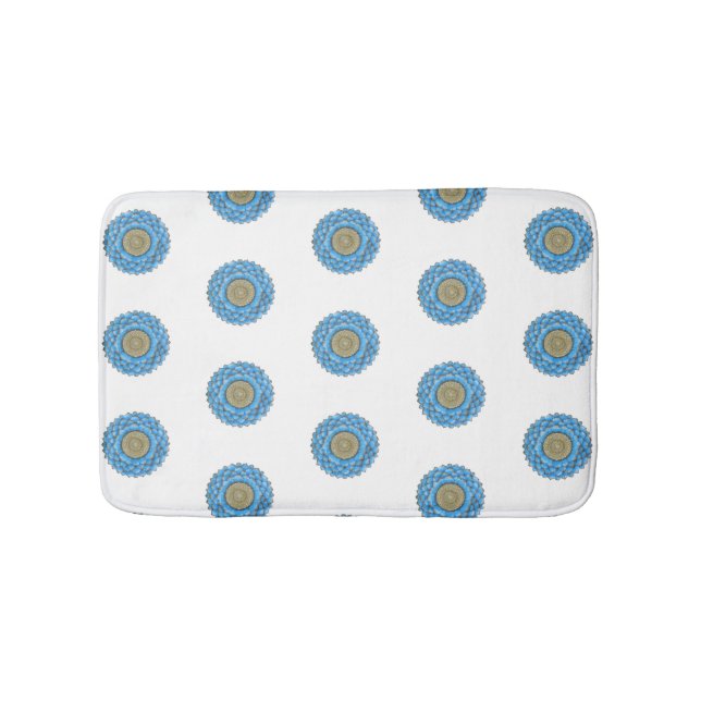 Bathroom mat with hand- drawn mandala design (Front)