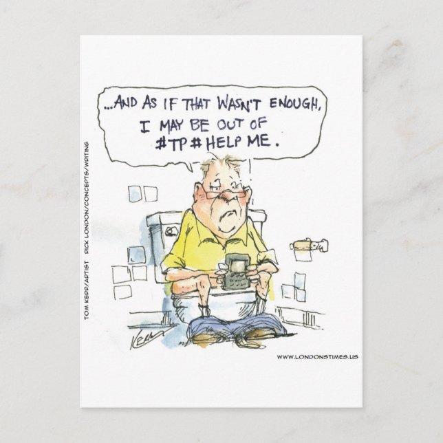 Bathroom Not 4 Social Networking Funny Tees & Gift Postcard (Front)