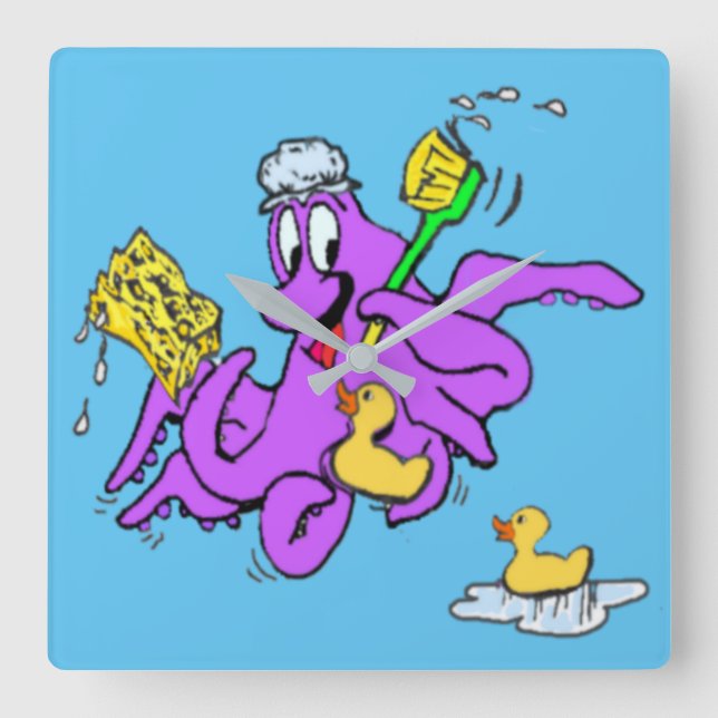 Bathroom Octopus Clock (Front)