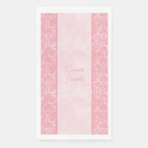 Bathroom Paper Guest Towels Pink Damask Party Napkin