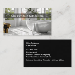 Bathroom Remodeling Home Renovations Business Card