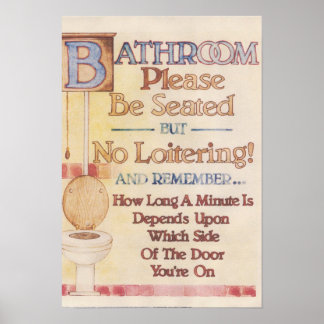 Bathroom Rules Poster