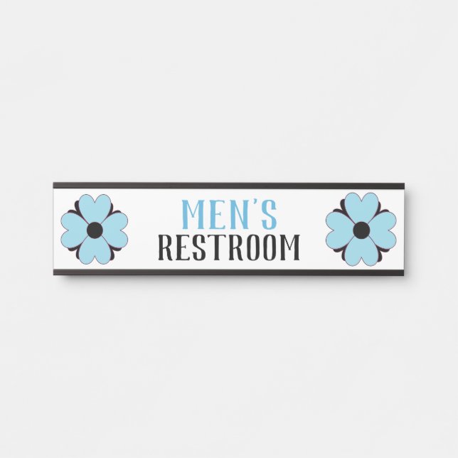 Bathroom Sign Men's Bathroom Signs Restroom Sign (Front)