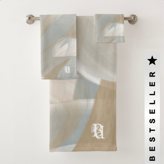 Bathroom Towel Set Abstract Home Sandy Tornado (Creator Uploaded)