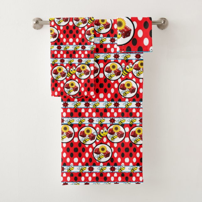 Bathroom Towel Sets Bumblebee (Insitu)