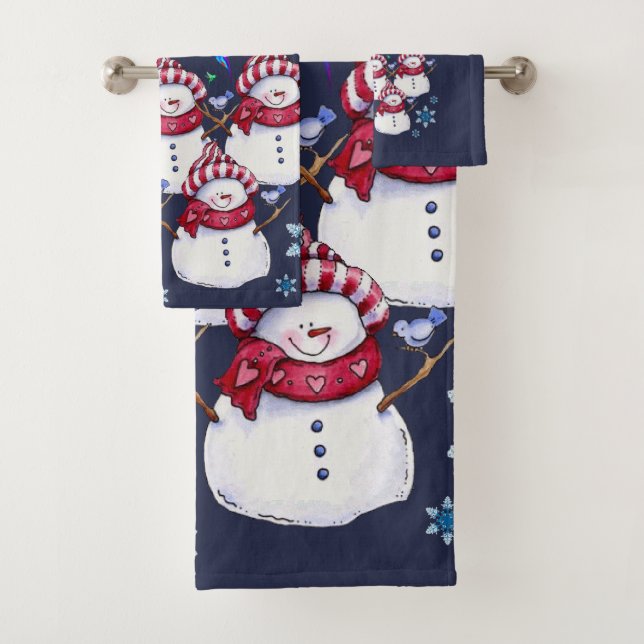 Bathroom Towel Sets Christmas (Insitu)