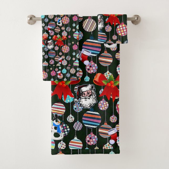 Bathroom Towel Sets Christmas (Insitu)
