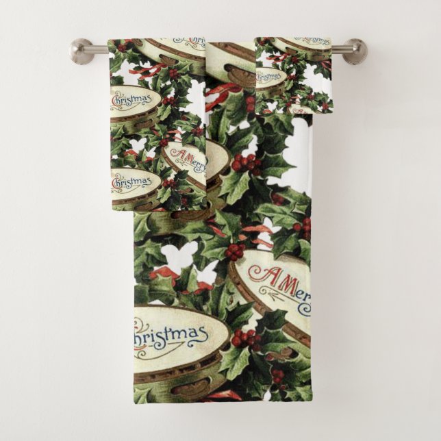 Bathroom Towel Sets Christmas (Insitu)