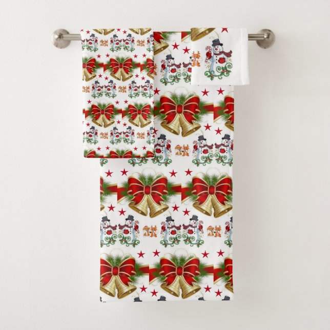 Bathroom Towel Sets Christmas (Insitu)