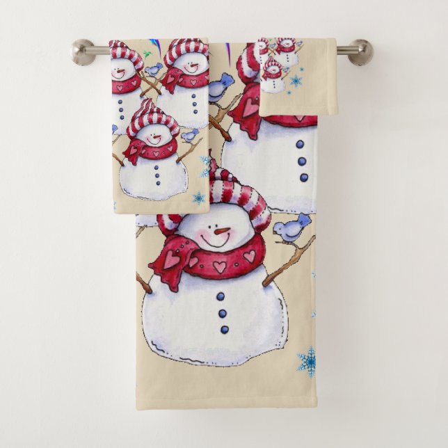 Bathroom Towel Sets Christmas (Insitu)