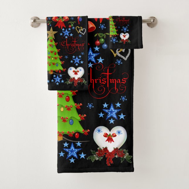 Bathroom Towel Sets Christmas (Insitu)