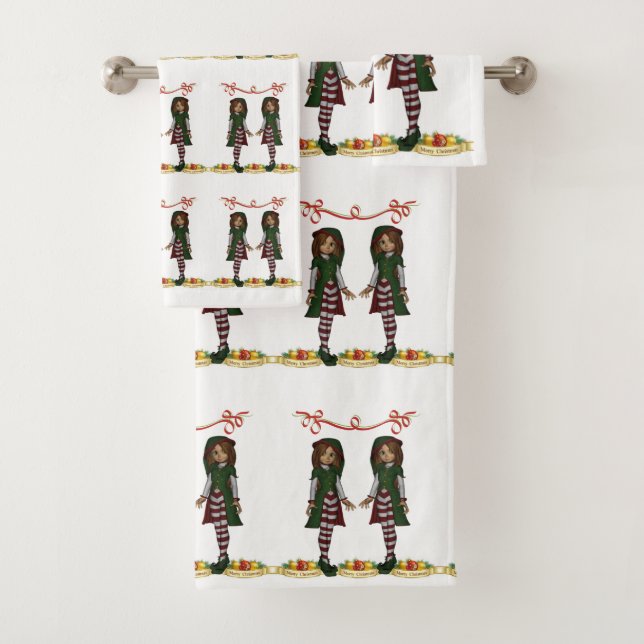 Bathroom Towel Sets Christmas (Insitu)