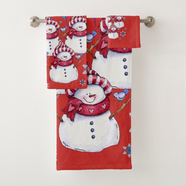 Bathroom Towel Sets Christmas (Insitu)