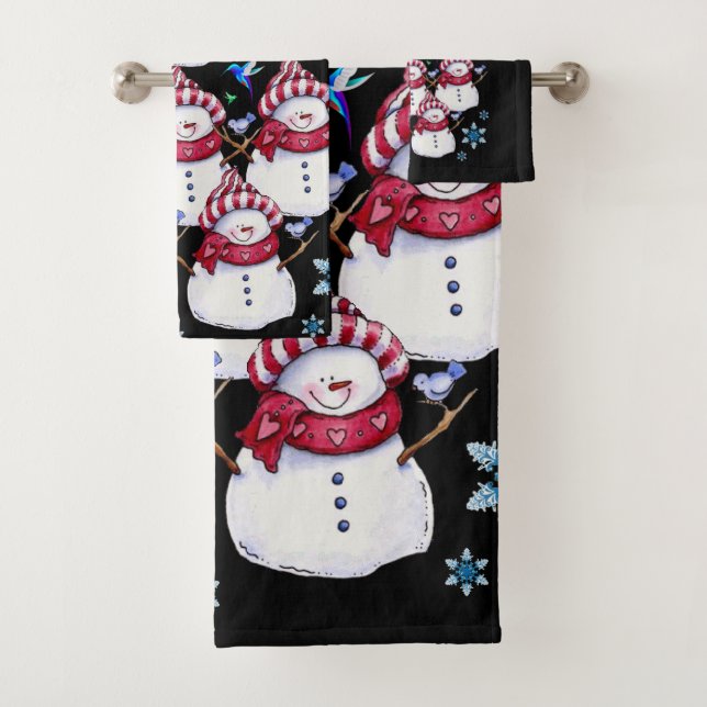 Bathroom Towel Sets Christmas (Insitu)