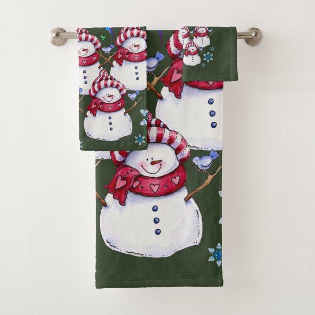 Bathroom Towel Sets Christmas (Insitu)